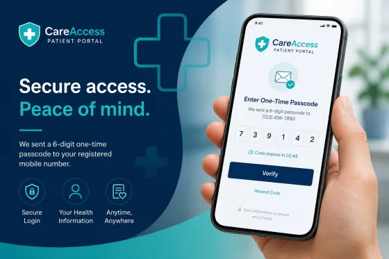 Healthcare portal OTP login