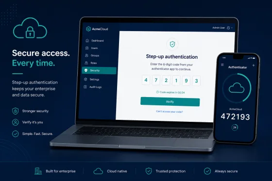 SaaS admin OTP step-up auth