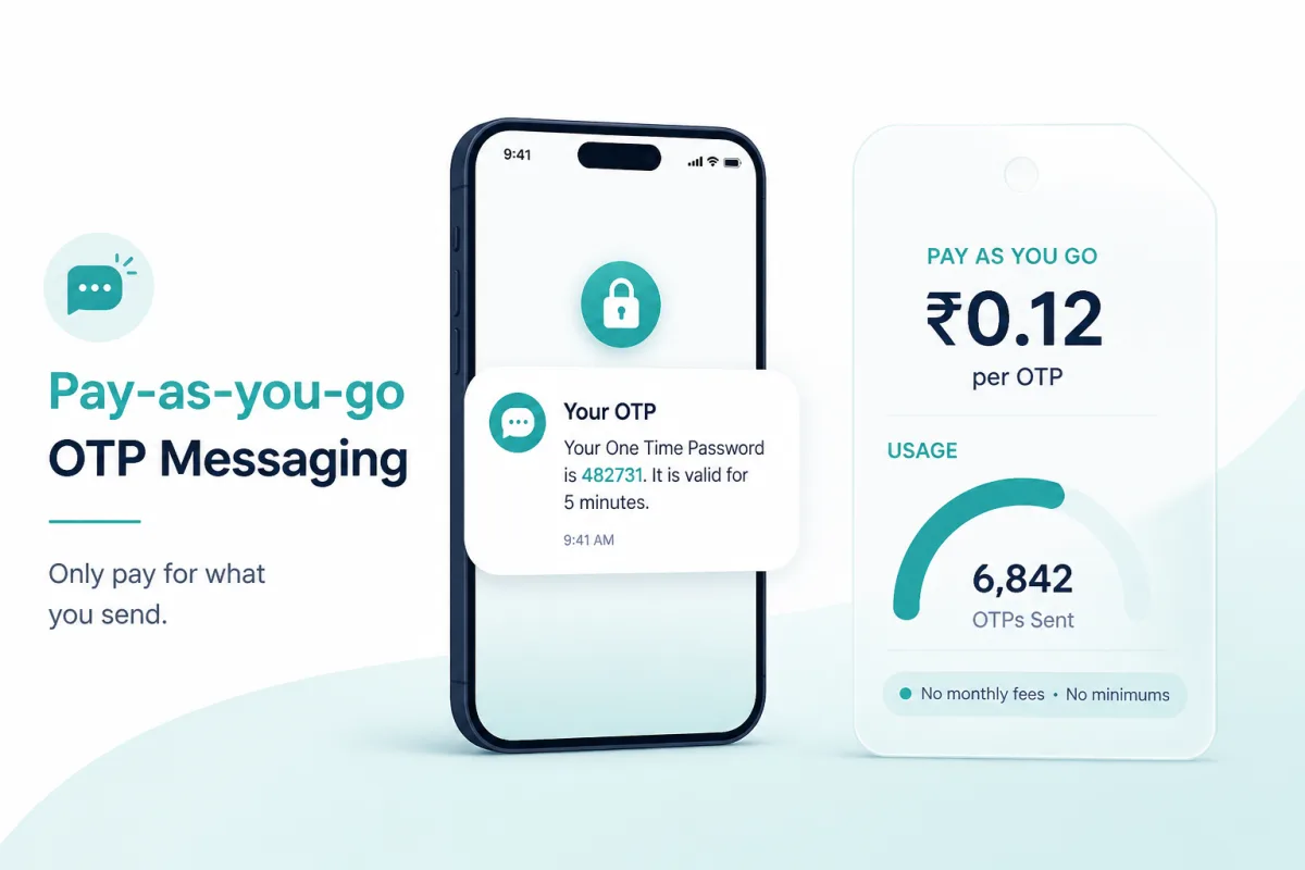 Pay-as-you-go transactional OTP messaging