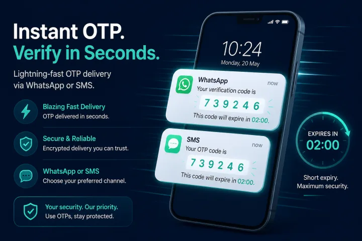 Fast OTP delivery with short expiry timer